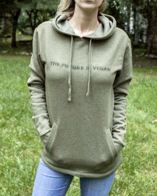 The Future is Vegan - Olive Hoodie Sweatshirt